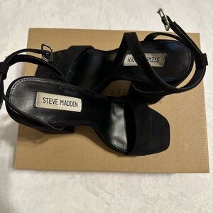 Steve Madden Black Strappy Heels